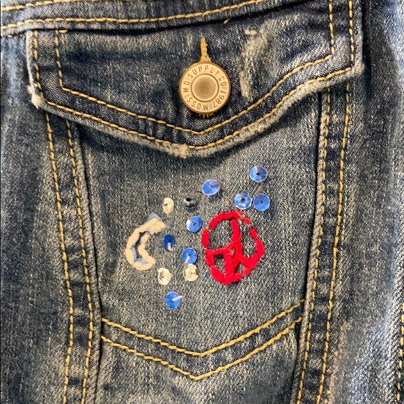 Hand-Embroidered Jean Jacket - Picture 4 of 6